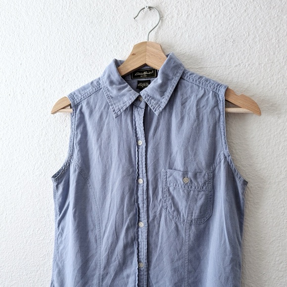 Eddie Bauer Sleeveless Button-Down Shirt - Picture 2 of 5